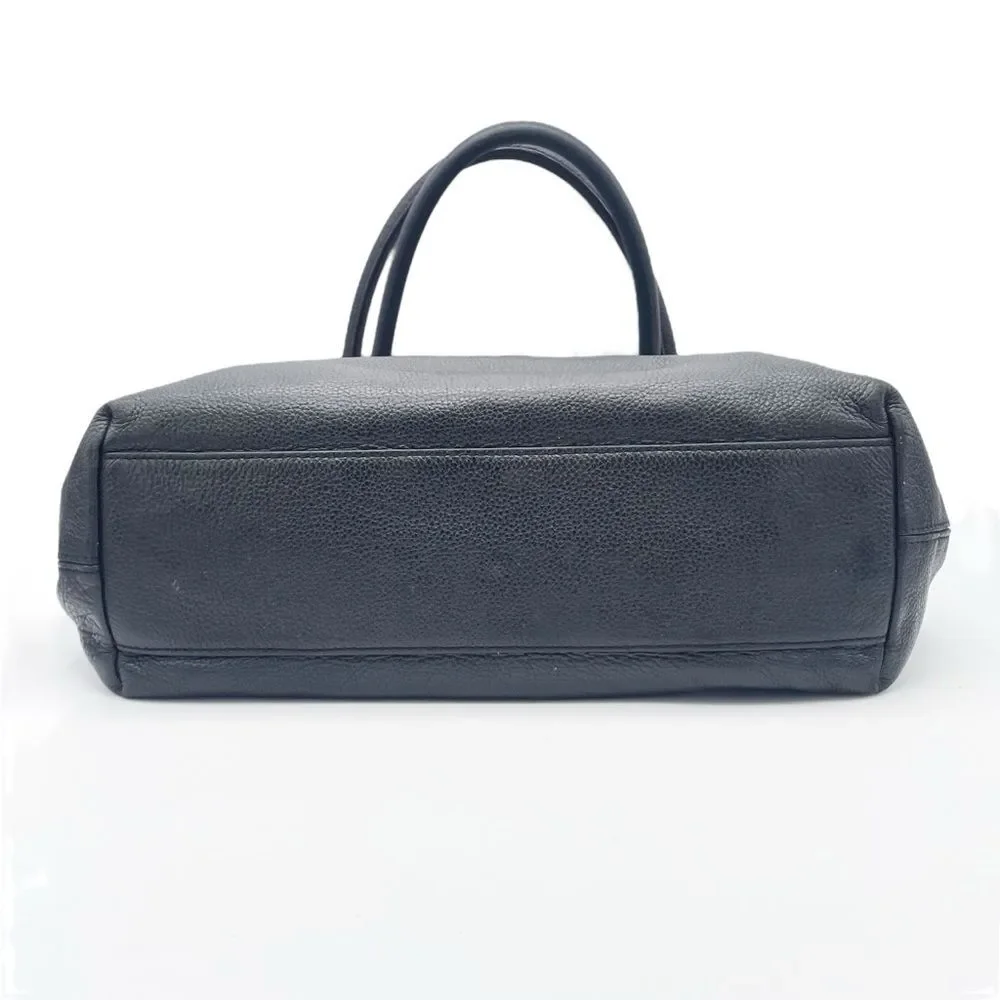 Kate Spade Bag Bexley Stevie Pebbled Black Leather Handbag Medium Slouchy Tote